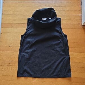 Marcella, Marcy, Rolled Turtleneck Sleeveless Top, Black, EUC, Women's L
